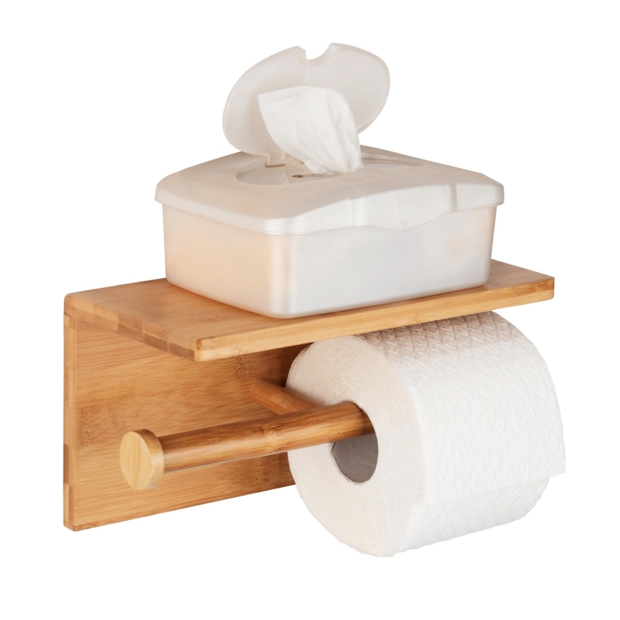 WENKO 24745100 - Tualetes papīra turētājs BAMBUSA 25x13 cm brūns