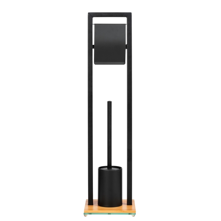 WENKO 24751100 - WC komplekts BAMBUSA 18x72,5 cm melns/brūns