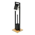 WENKO 24751100 - WC komplekts BAMBU⁠SA 18x72,5 cm melns/brūns
