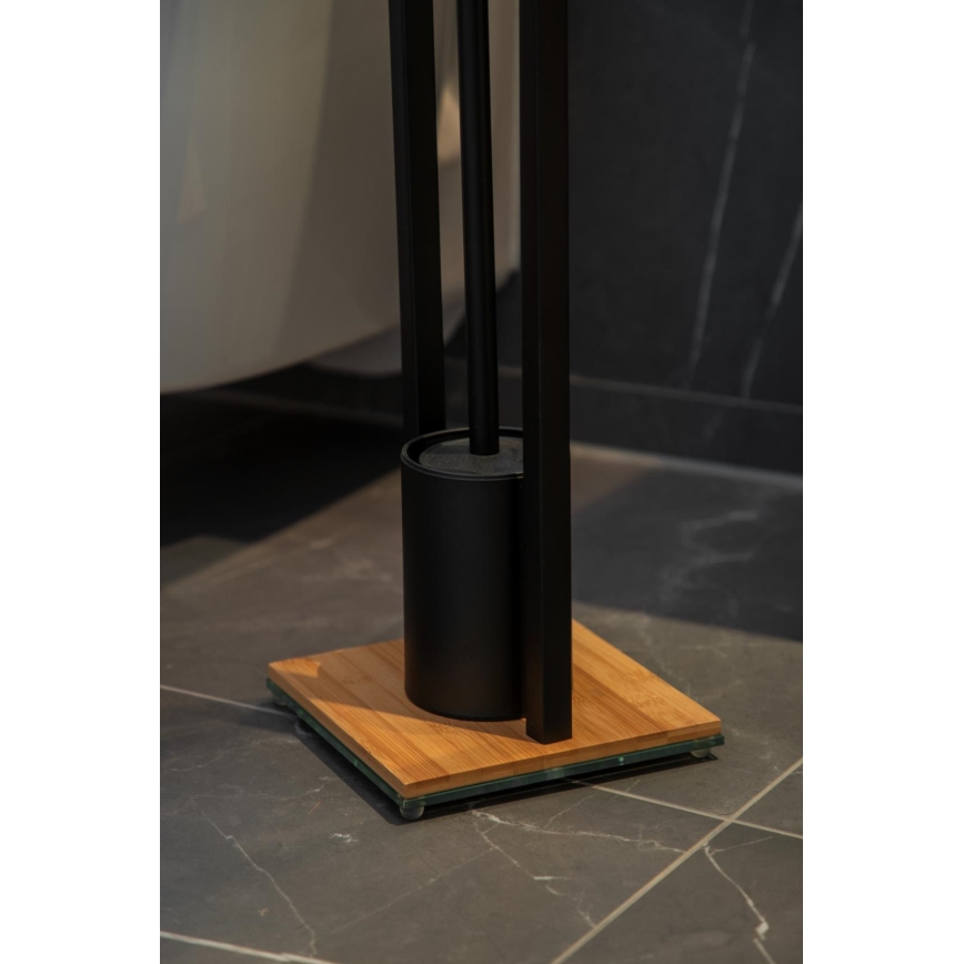 WENKO 24751100 - WC komplekts BAMBU⁠SA 18x72,5 cm melns/brūns