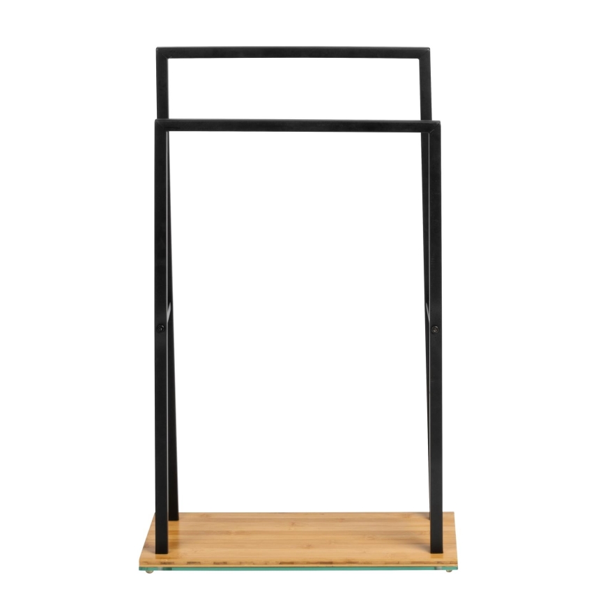 WENKO 24752100 - Dvieļu turētājs BAMBUSA 46x80 cm melns/brūns