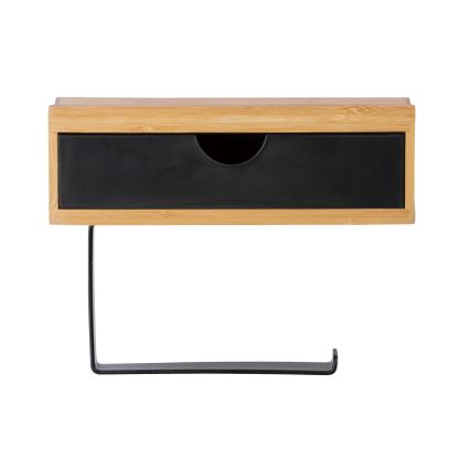 WENKO 24754100 - Tualetes papīra turētājs BAMBUSA 18,5x14 cm brūns/melns