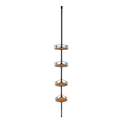 WENKO 24756100-Stūra plaukts DOLCEDO 31x20 cm nerūsējošais tērauds/melns/brūns