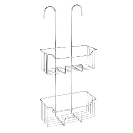 WENKO 24758100 - Dušas plaukts MILO 25 x 55 cm, sudraba/caurspīdīgs