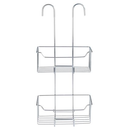 WENKO 24758100 - Dušas plaukts MILO 25 x 55 cm, sudraba/caurspīdīgs