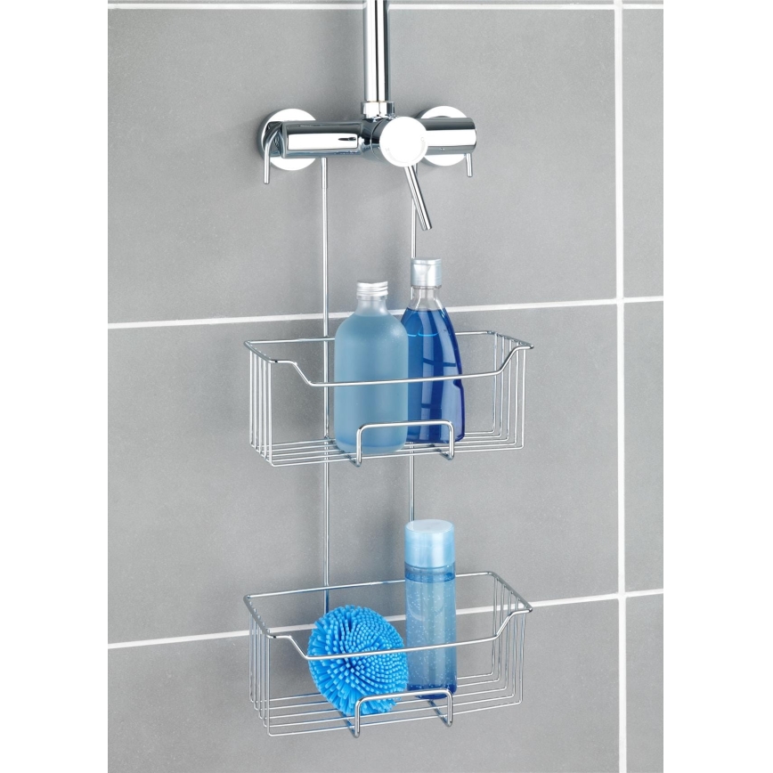 WENKO 24758100 - Dušas plaukts MILO 25 x 55 cm, sudraba/caurspīdīgs