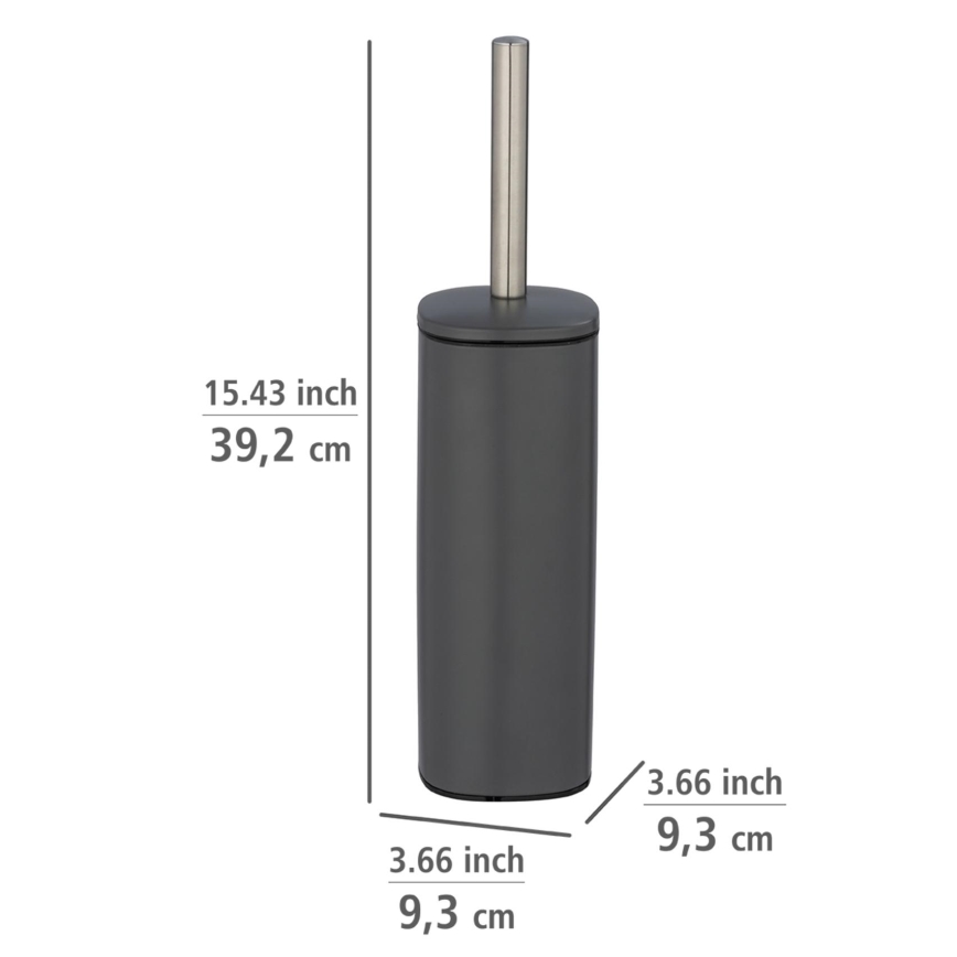 WENKO 24777100 - WC komplekts ALASSIO 9,3x39,2 cm nerūsējošais tērauds/pelēks