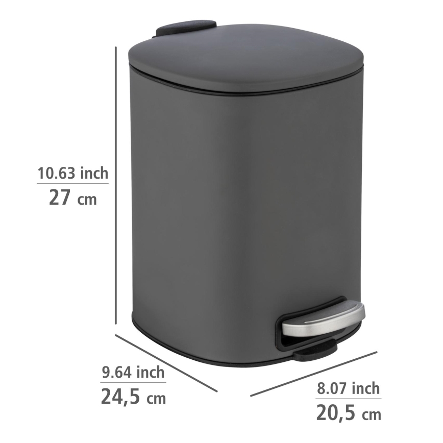 WENKO 24780100 - Miskaste ALASSIO 20,5x27 cm pelēka/melna