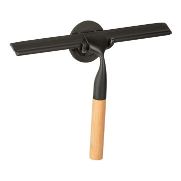 WENKO 24834100 - Bambusa dušas skrāpis 24,5x17 cm nerūsējošais tērauds/melns/brūns