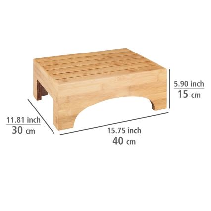 WENKO 24870100 - Taburete BAMBUSA 40x30 cm brūna