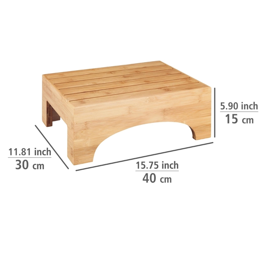 WENKO 24870100 - Taburete BAMBUSA 40x30 cm brūna