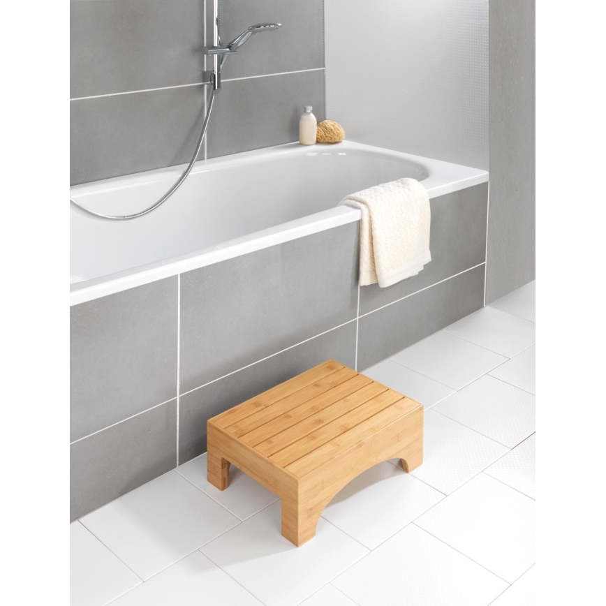 WENKO 24870100 - Taburete BAMBUSA 40x30 cm brūna