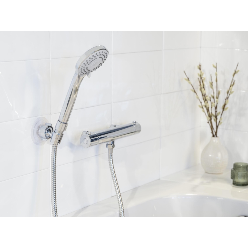 WENKO 24918100 - Dušas galva BASIC LINE 9,5x9,5 cm spīdīgs hroms/sudraba