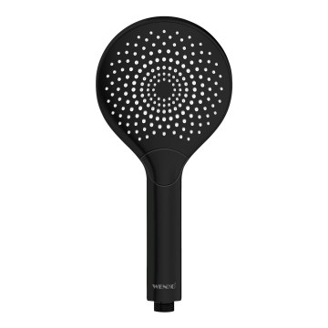 WENKO 24925100 - Dušas galva WATERSAVING SYSTEM Ø12 cm melna
