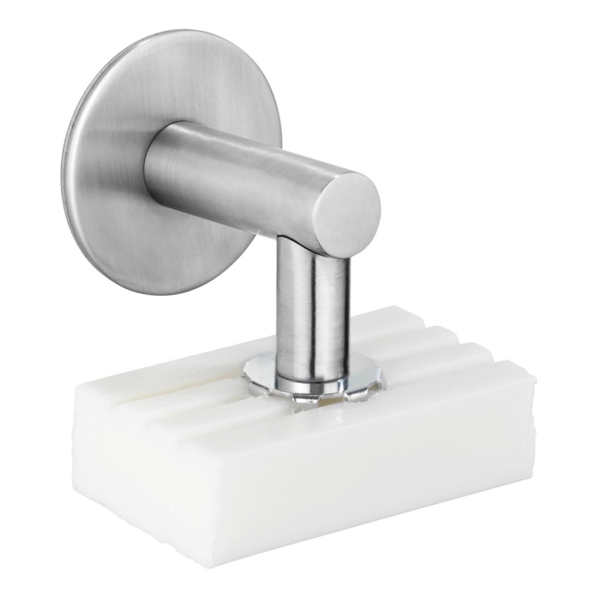 WENKO 24971100-Ziepju turētājs TURBO-LOC 4,5x7 cm sudraba