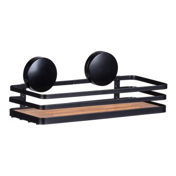 WENKO 24979800-Plaukts ALBA 26,5x12,5 cm melns/brūns