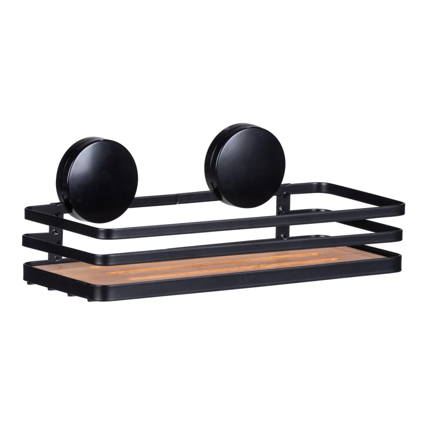WENKO 24979800-Plaukts ALBA 26,5x12,5 cm melns/brūns