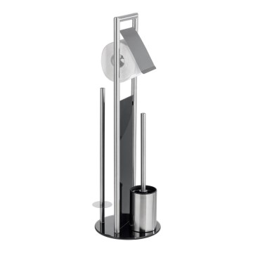 WENKO 24981800 - WC komplekts RAVINA 20x70 cm, nerūsējošais tērauds/sudraba