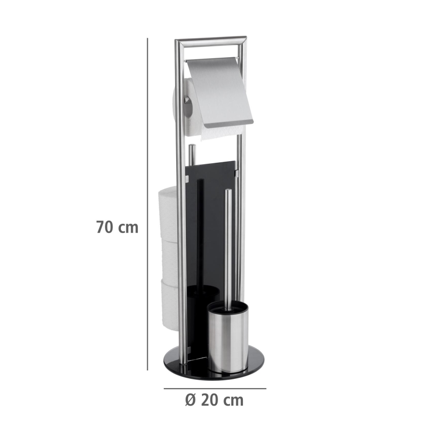 WENKO 24981800 - WC komplekts RAVINA 20x70 cm, nerūsējošais tērauds/sudraba
