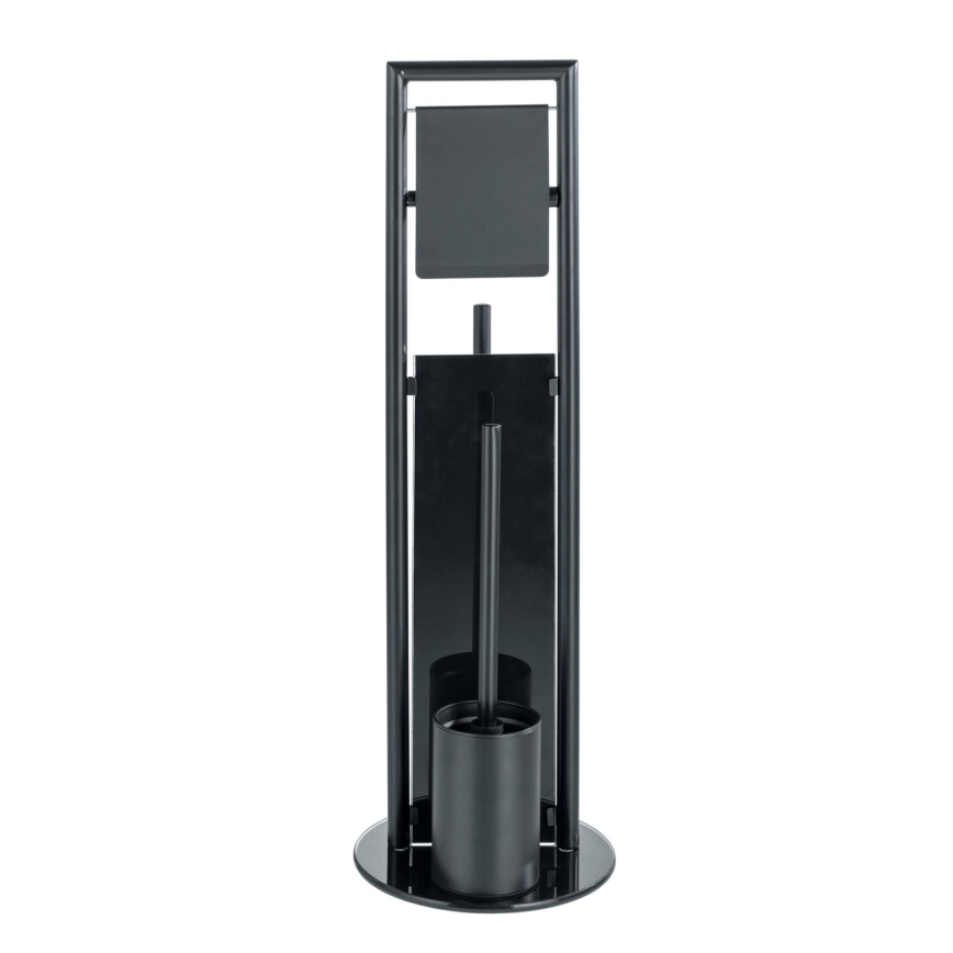 WENKO 24982800 - WC komplekts RAVINA 20x70 cm nerūsējošā tērauda/melns