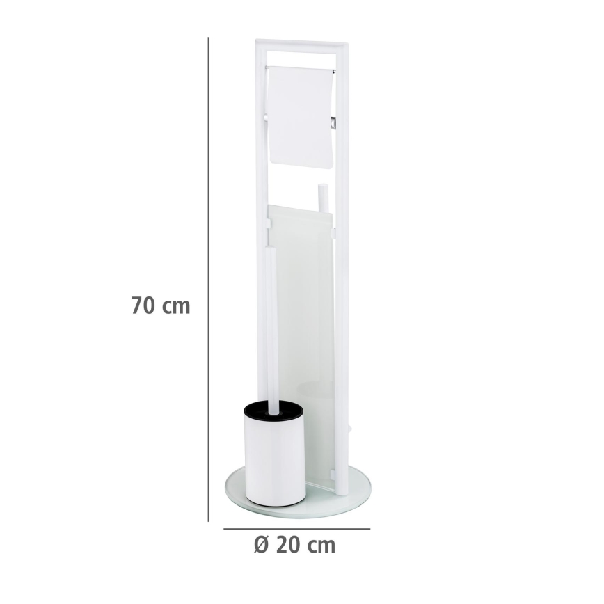 WENKO 24983800 - WC komplekts RAVINA 20x70 cm nerūsējošais tērauds/balts