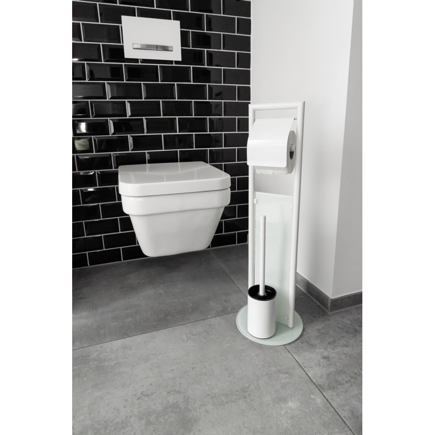 WENKO 24983800 - WC komplekts RAVINA 20x70 cm nerūsējošais tērauds/balts