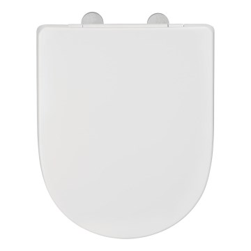 WENKO 24988100-WC tualetes sēdeklis EXCLUSIVE 45x36,5 cm balts/sudraba