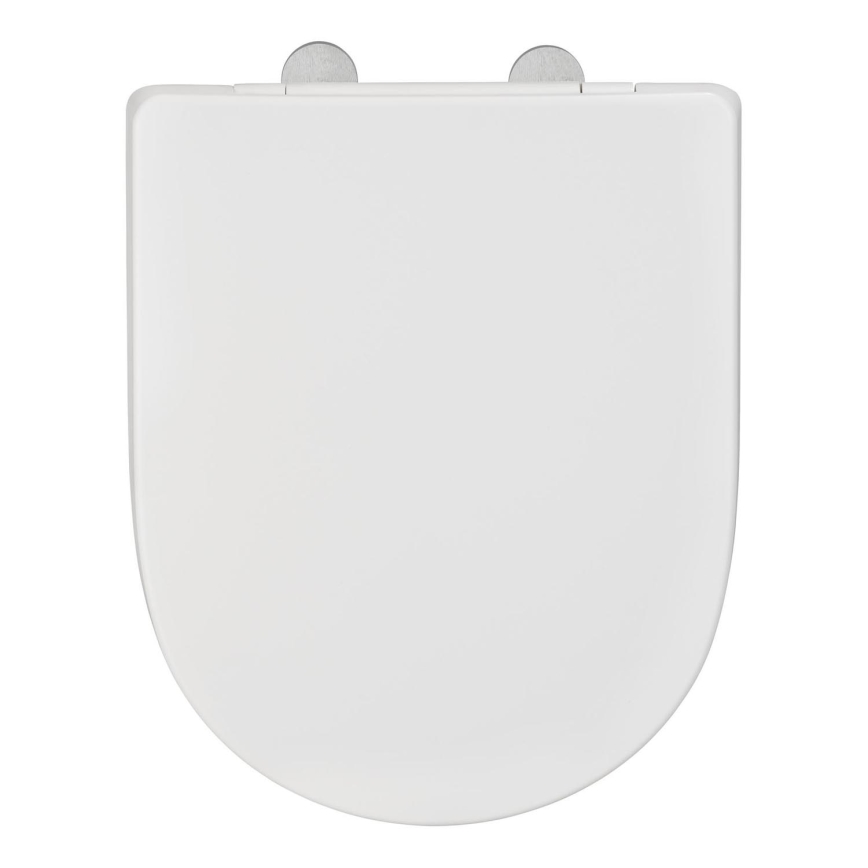 WENKO 24988100-WC tualetes sēdeklis EXCLUSIVE 45x36,5 cm balts/sudraba