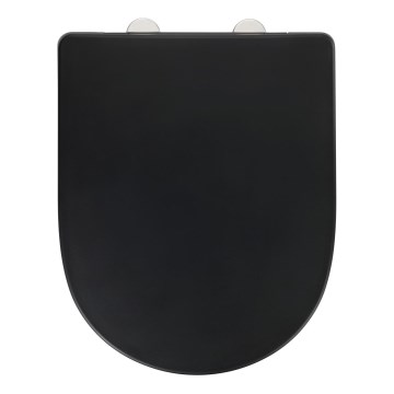 WENKO 24989100-WC tualetes sēdeklis EXCLUSIVE 36,5x45 cm melns/sudrabs