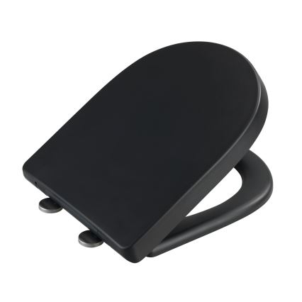 WENKO 24989100-WC tualetes sēdeklis EXCLUSIVE 36,5x45 cm melns/sudrabs