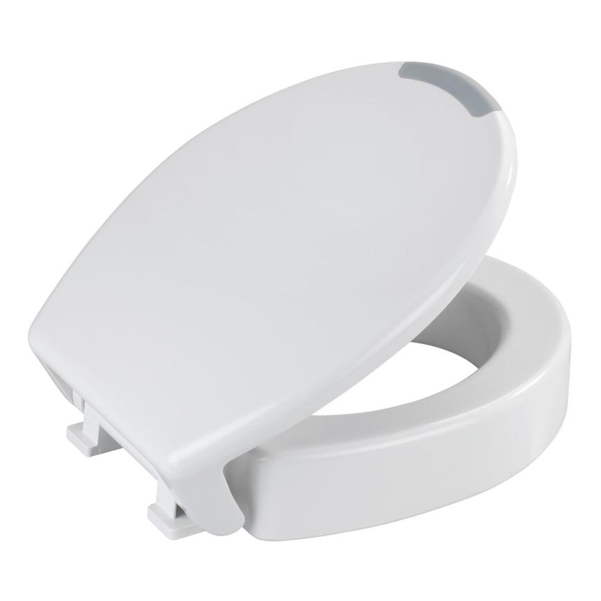 WENKO 25005100-Tualetes sēdeklis SECURA 37x44 cm balts/pelēks