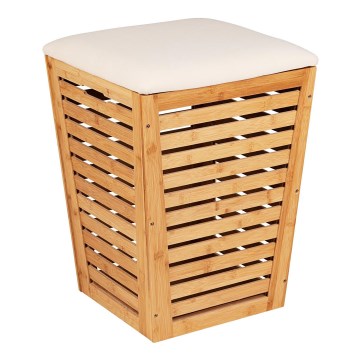 WENKO 25143100 - Veļas grozs BAMBUSA 40x56 cm brūns