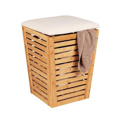 WENKO 25143100 - Veļas grozs BAMBUSA 40x56 cm brūns