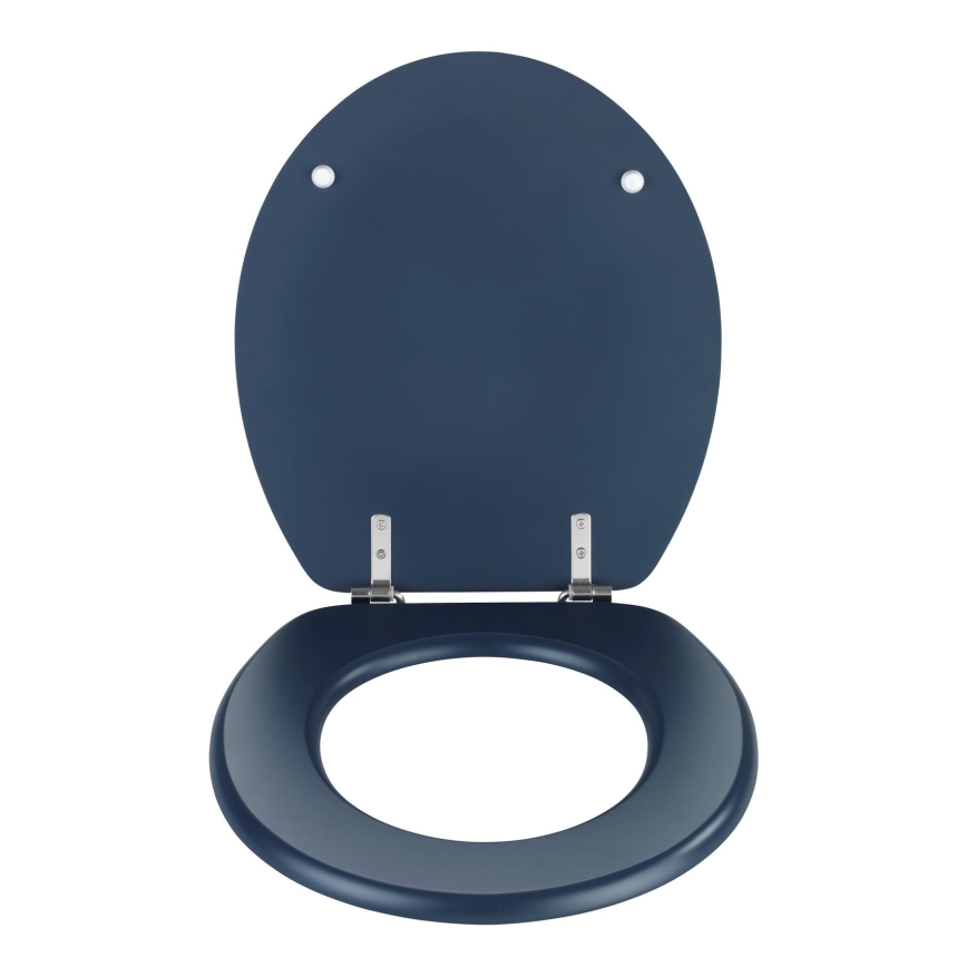 WENKO 25172100-WC tualetes sēdeklis PRIMA 37x41 cm zils/sudraba