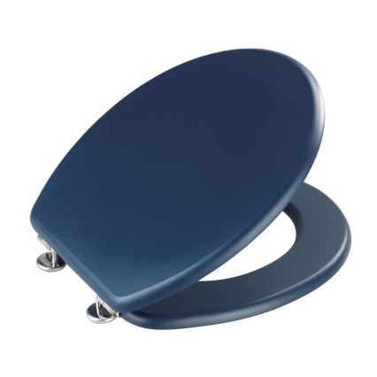 WENKO 25172100-WC tualetes sēdeklis PRIMA 37x41 cm zils/sudraba