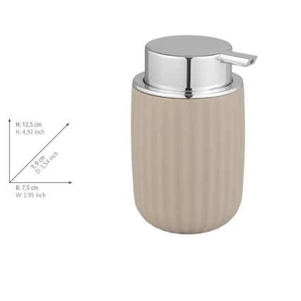 WENKO 25184100 - Šķidro ziepju dozators AGROPOLI 250 ml bēšs