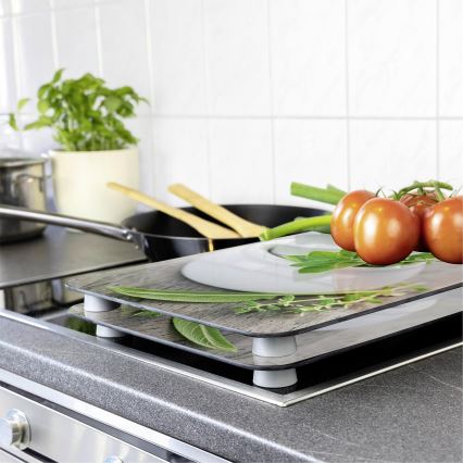 WENKO 2521420100 - Plīts virsmas pārsegs 52x30 cm daudzkrāsains/pelēks/caurspīdīgs