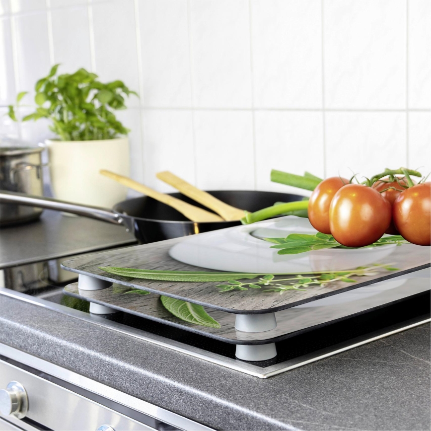 WENKO 2521420100 - Plīts virsmas pārsegs 52x30 cm daudzkrāsains/pelēks/caurspīdīgs
