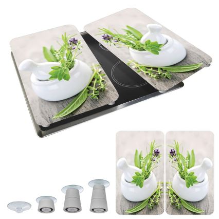 WENKO 2521420100 - Plīts virsmas pārsegs 52x30 cm daudzkrāsains/pelēks/caurspīdīgs
