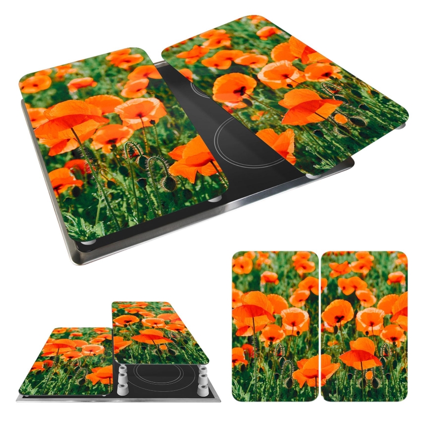 WENKO 2521434500-Pārsega plāksne - Puķe/Augs 30x52 cm daudzkrāsaina