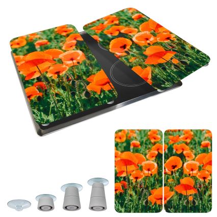WENKO 2521434500-Pārsega plāksne - Puķe/Augs 30x52 cm daudzkrāsaina