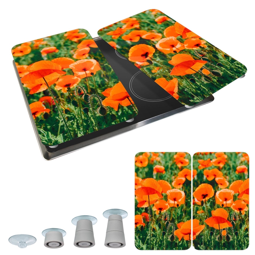 WENKO 2521434500-Pārsega plāksne - Puķe/Augs 30x52 cm daudzkrāsaina