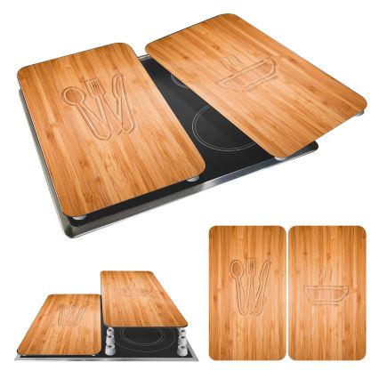 WENKO 2521497100 - Plīts pārsegs 52x30 cm daudzkrāsains/pelēks/caurspīdīgs