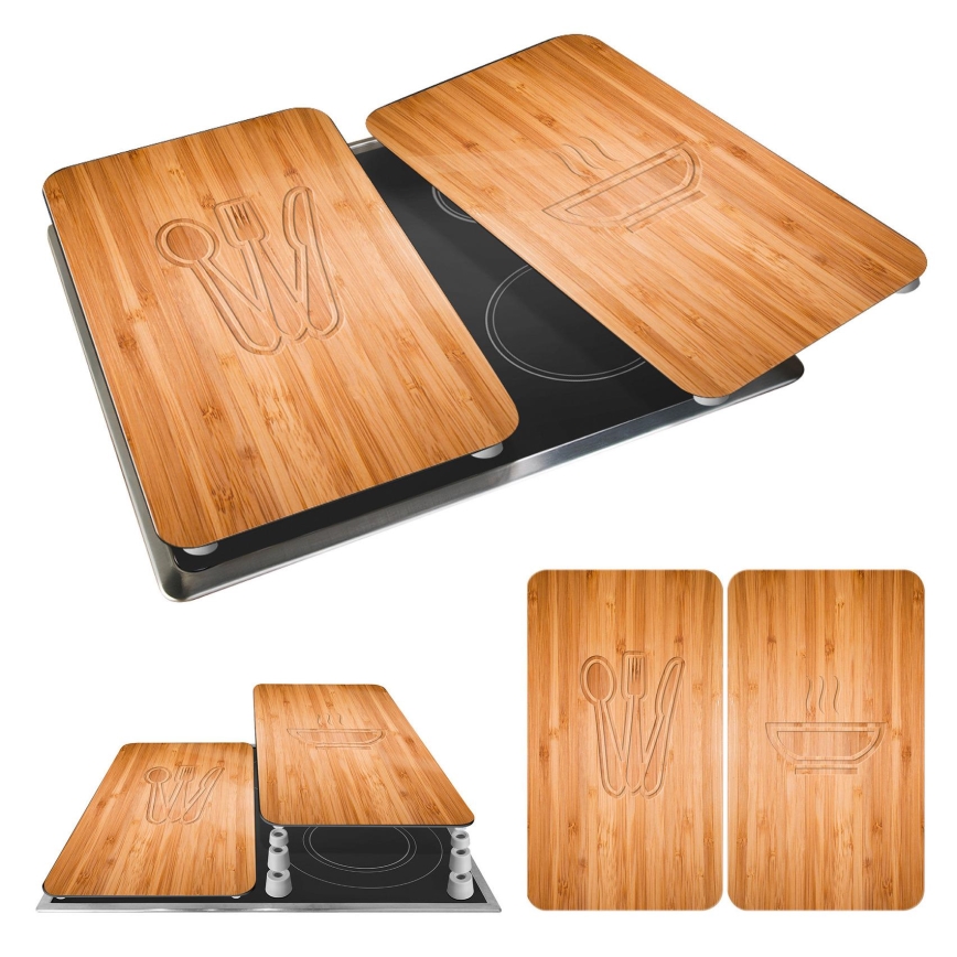WENKO 2521497100 - Plīts pārsegs 52x30 cm daudzkrāsains/pelēks/caurspīdīgs