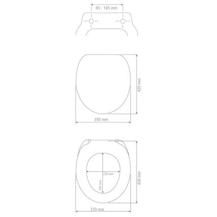 WENKO 25218100-WC sēdeklis MORRA 35x42 cm antracīts/sudraba