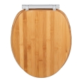 WENKO 25224100 - WC sēdeklis BAMBOUSA 34,5x40,5 cm brūns/sudraba
