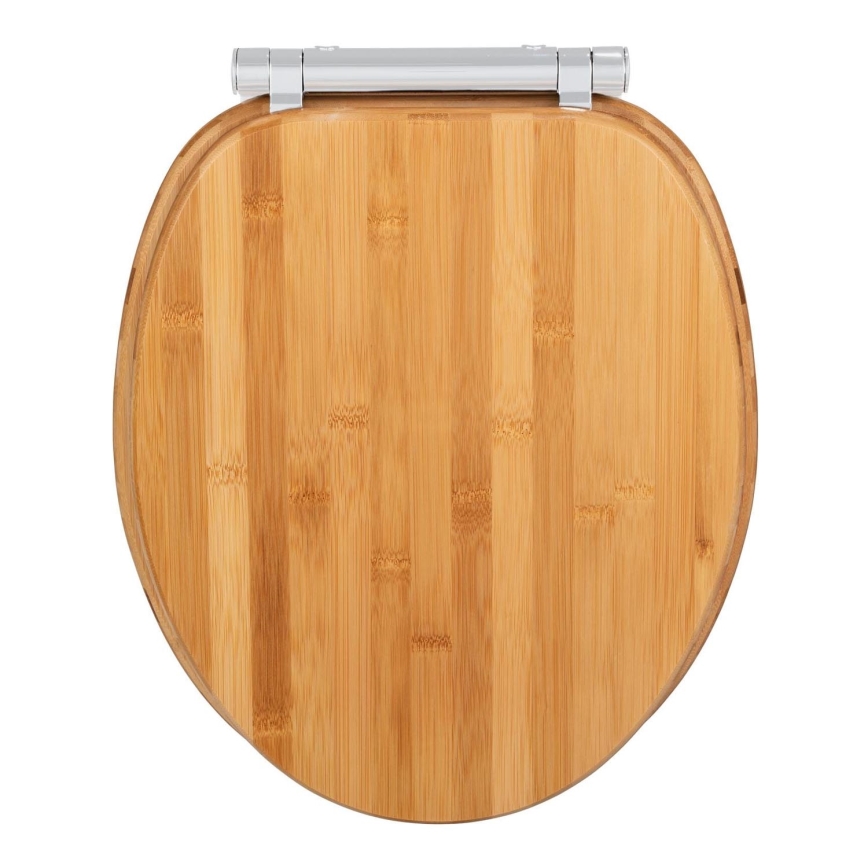 WENKO 25224100 - WC sēdeklis BAMBOUSA 34,5x40,5 cm brūns/sudraba