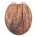 WENKO 25226100-WC tualetes sēdeklis RUSTIC 35,5x42,5 cm brūns/sudraba