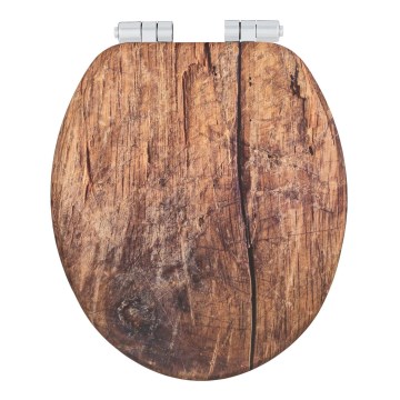 WENKO 25226100-WC WC sēdeklis RUSTIC 35,5x42,5 cm brūns/sudrabs