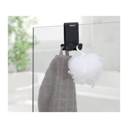 WENKO 25229100-Āķis VERNA DUO 5x9,5 cm melns